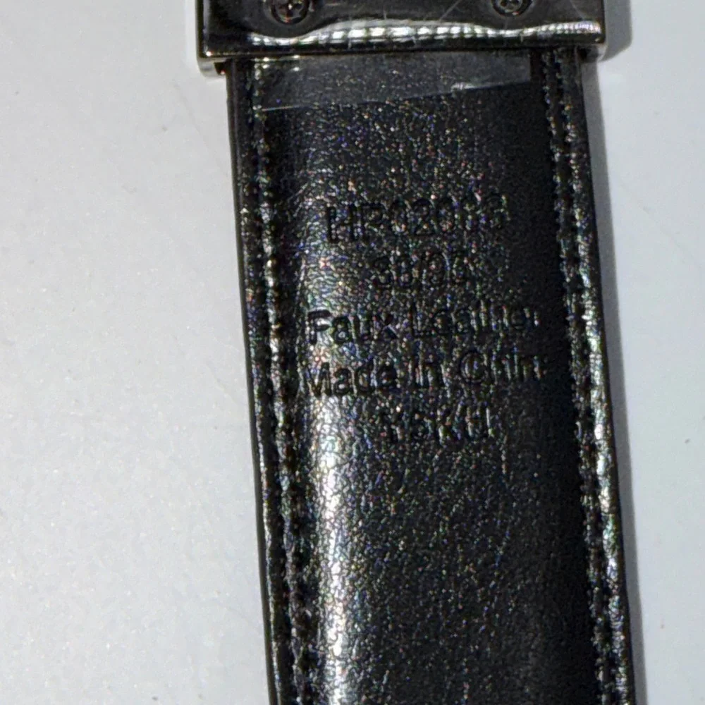 Perry Ellis Reversible Faux Leather Belt Black Brown Business Casual‎ Classic